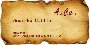 Andirkó Csilla névjegykártya